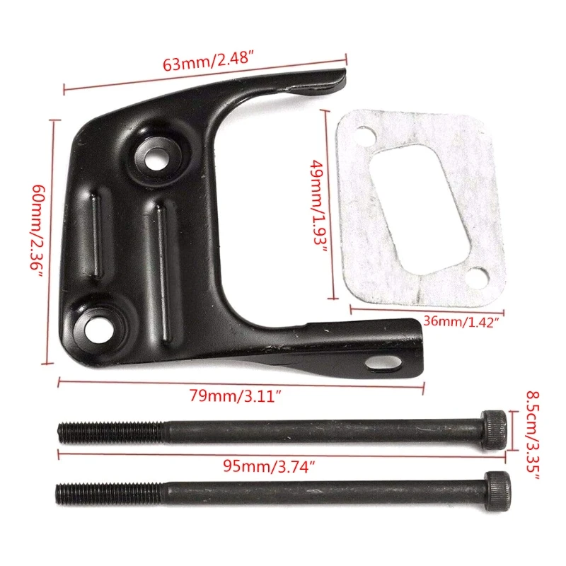 Kunststoff + Metall-Auspuff-Schalldämpfer-Kettensägen-Schalldämpfer-Baugruppe für 351 353 346XP