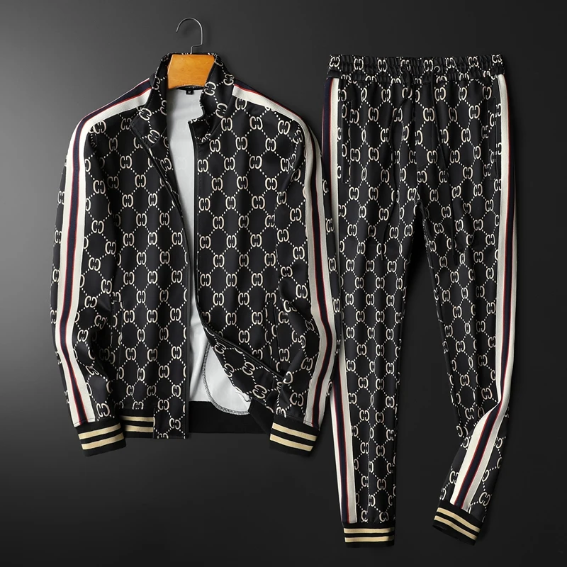 

Male high-end; Men's S printed jacket sports and leisure set, infrared set, trendy brand spring and autumn two-piece set