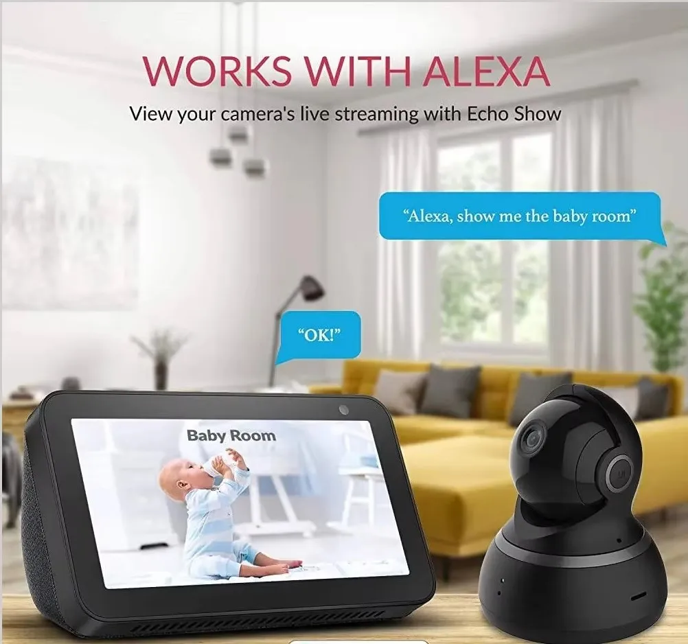 【2個セット】YI ドーム型カメラ　１０８０P Amazon.com : YI 2pc Pan-Tilt Dome Security Camera, 360