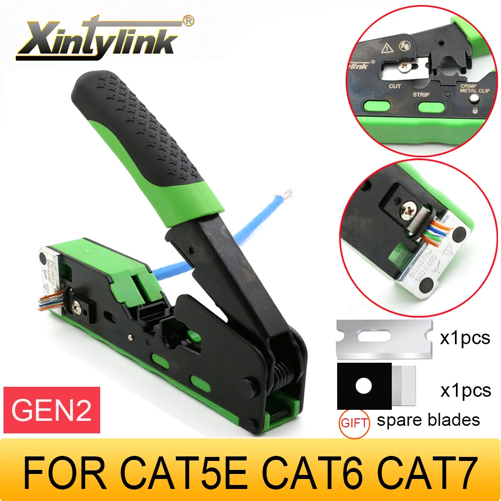 Профессиональные Обжимные Щипцы rj45, сетевые инструменты, плоскогубцы для зачистки и обжима проводов, rg45, CAT5, CAT6, CAT6A, CAT7, CAT8 обжимные щипцы xintylink rj45 для коннекторов cat8 cat7 cat5 cat6