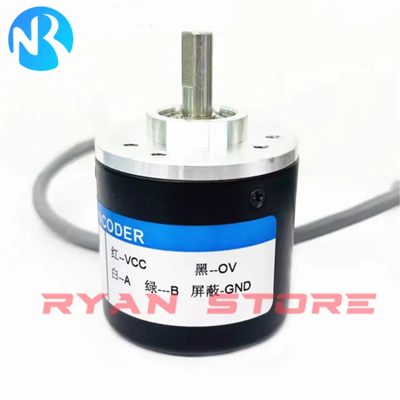 1PCS 로터리 엔코더 E38S6G5-100B 200B 300B 360B 400B 500B 600B 1000B 1024B 2000B 5000B G24N AB 2상 DC5-24V NPN