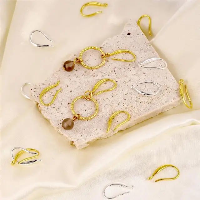 Orecchini Placcati Argento 925 Con Chiusura A Pizzico - Per Vendita All'ingrosso, Diametro 20mm Orecchini Balla Gancio 20mm