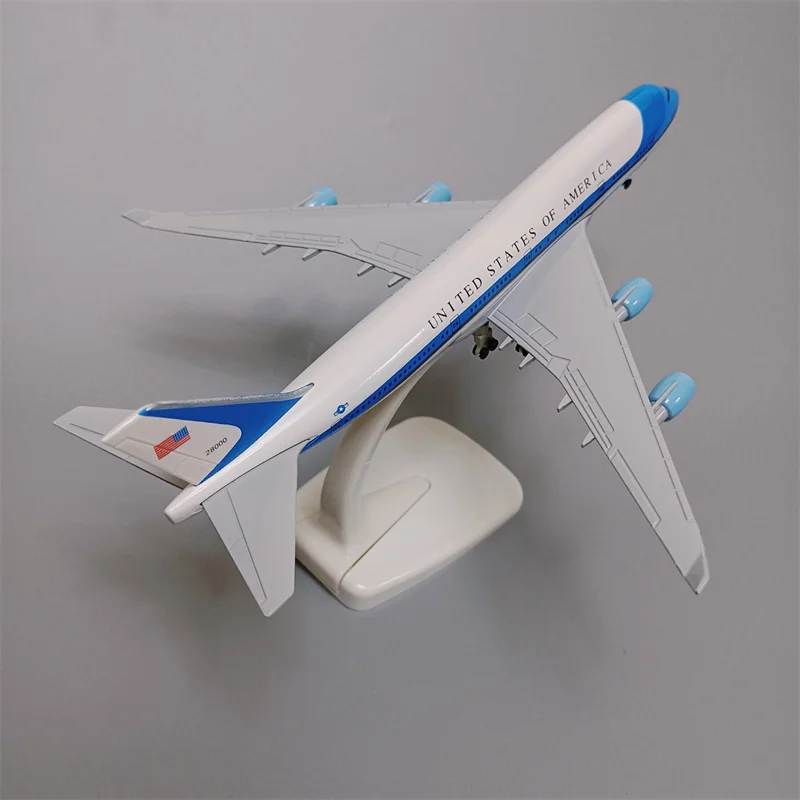 

20cm Alloy Metal American Air Force One B747 Airlines Boeing 747 Airways Diecast Airplane Model Plane Model Aircraft w Wheels