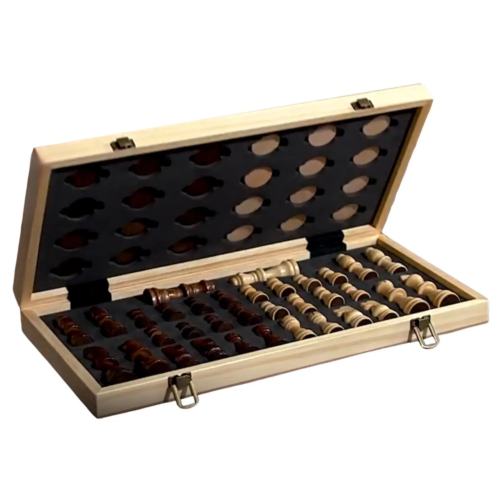 Chess Set Christmas Gift Folding Chess Board Wooden Chess Board Game Educational Games for Boys Girls Kids Adults Teen Beginner