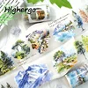 2m/ Roll Matte The Four Seasons PET Sticker Decorative Natural Scenery Tape For Scrapbook Magazine Aesthetic Stationery 4