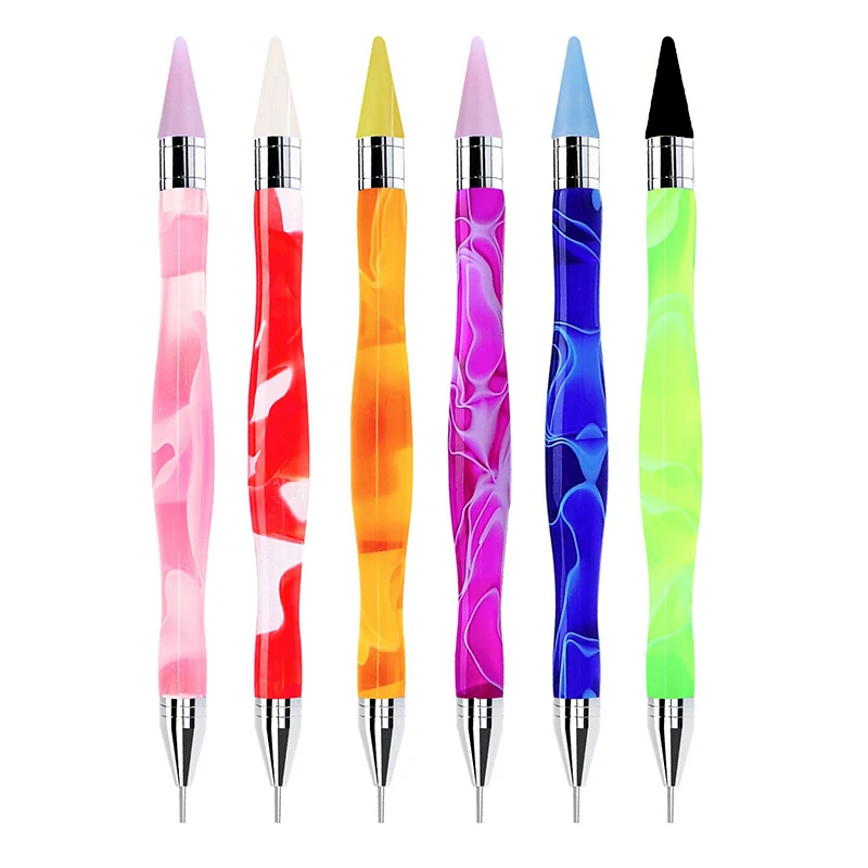 Professional Double Headed Acrylic Nail Art Pen Marbling Printed Painting Dotting Pens Manicure DIY Beauty Tools nail art tools,nail art pen