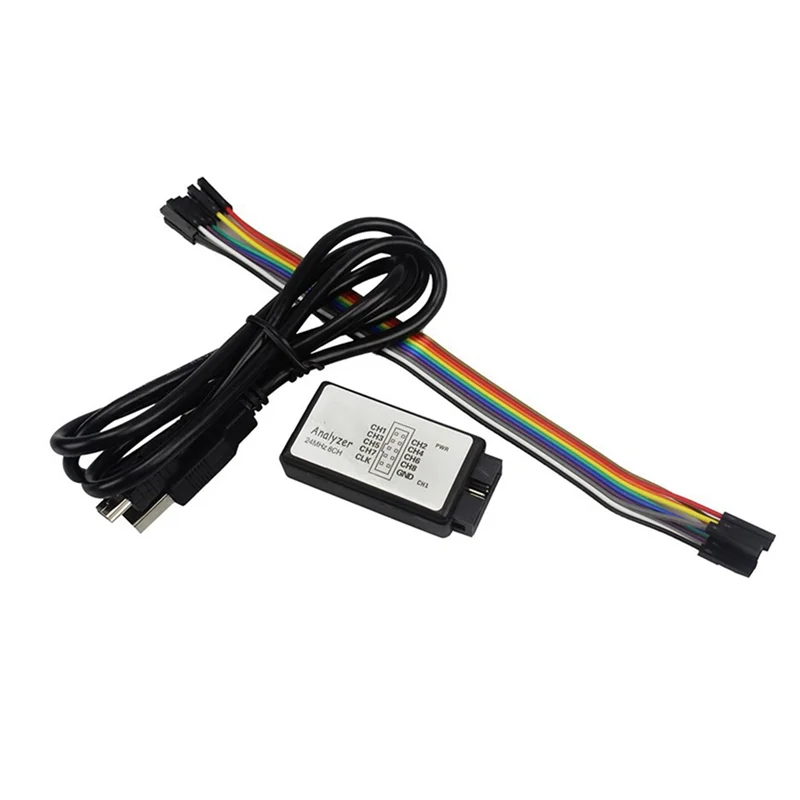 

USB логический анализатор, микрокомпьютер с одним чипом, подходит для инструмента отладки ARM FPGA, отбор 24 м, 8 каналов