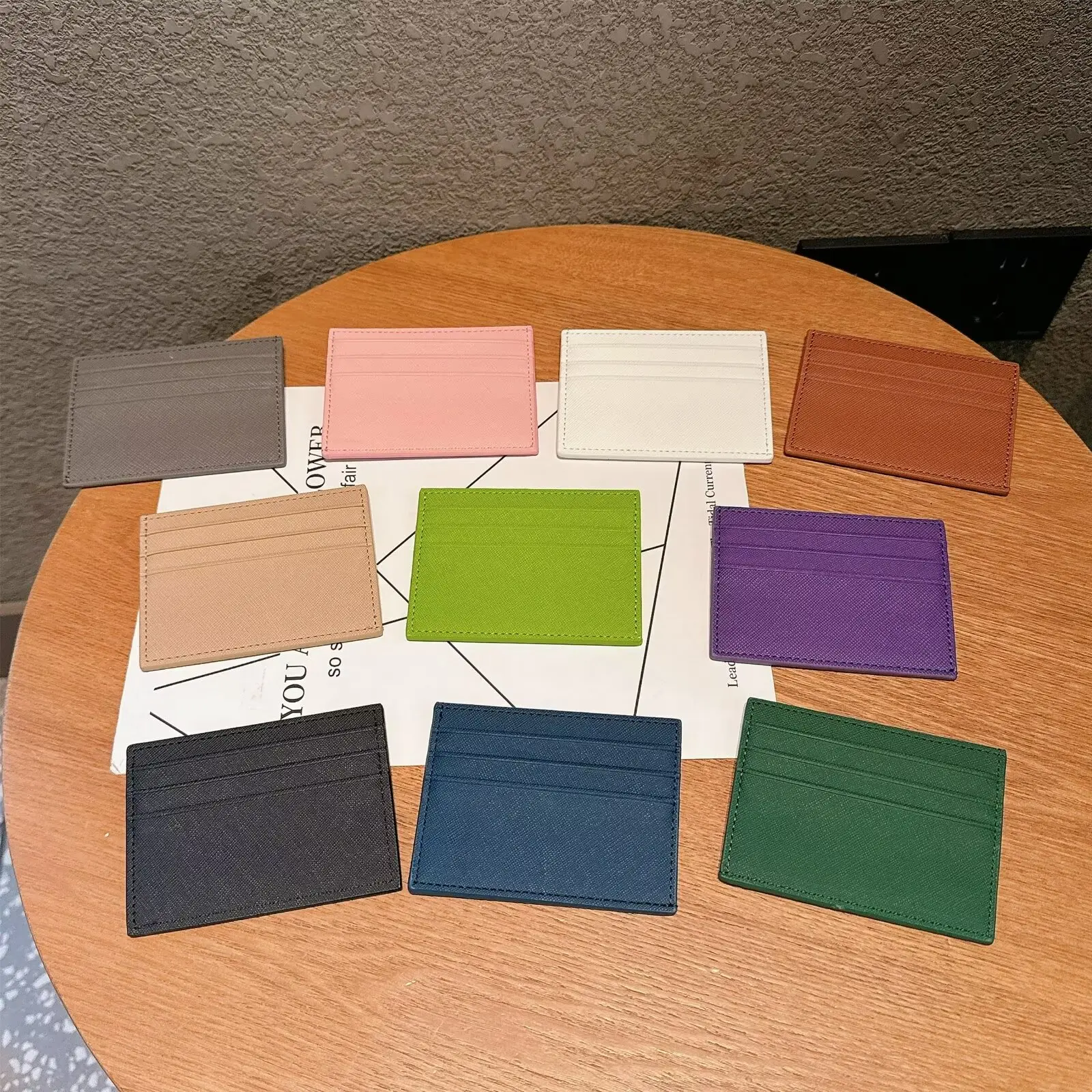 Luxury Pu Leather Men's Coin Money Cards Wallet Male Thin Mini ID Business Credit Card Holder Small Cardholder Purse for Women 2