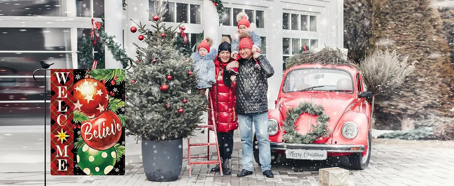 Grinch Christmas Decorations Christmas Winter Garden Flag Grinch Outdoor Decor Burlap seasonal