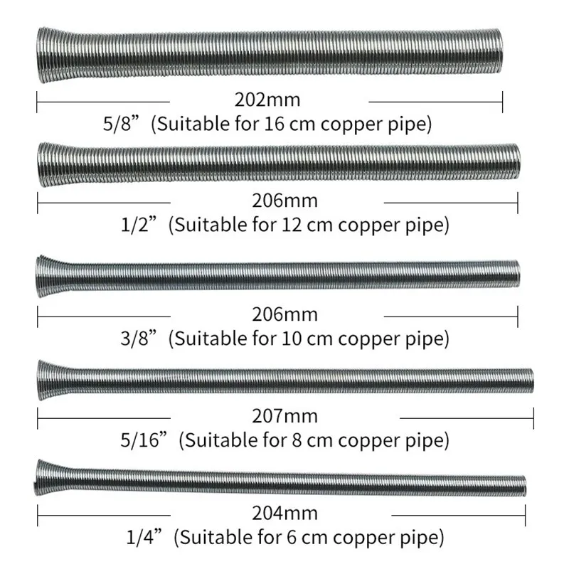 Cintreuse de tuyaux en cuivre pour climatiseur, fil en PVC, dispositif de cintrage de tuyau à ressort courbe, outil hydroélectrique, 1/4 