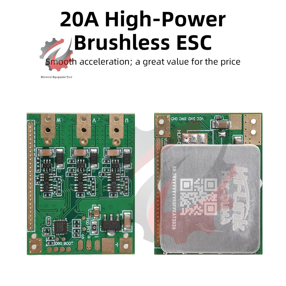 Micro contrôleur brushless 20A 12V pour avion RC, câbles de batterie et moteur