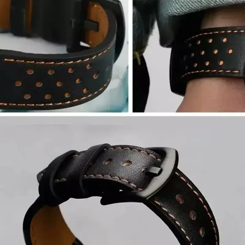 Luxury Leather Watch Strap - 22mm/20mm Premium Wristband Bracelet