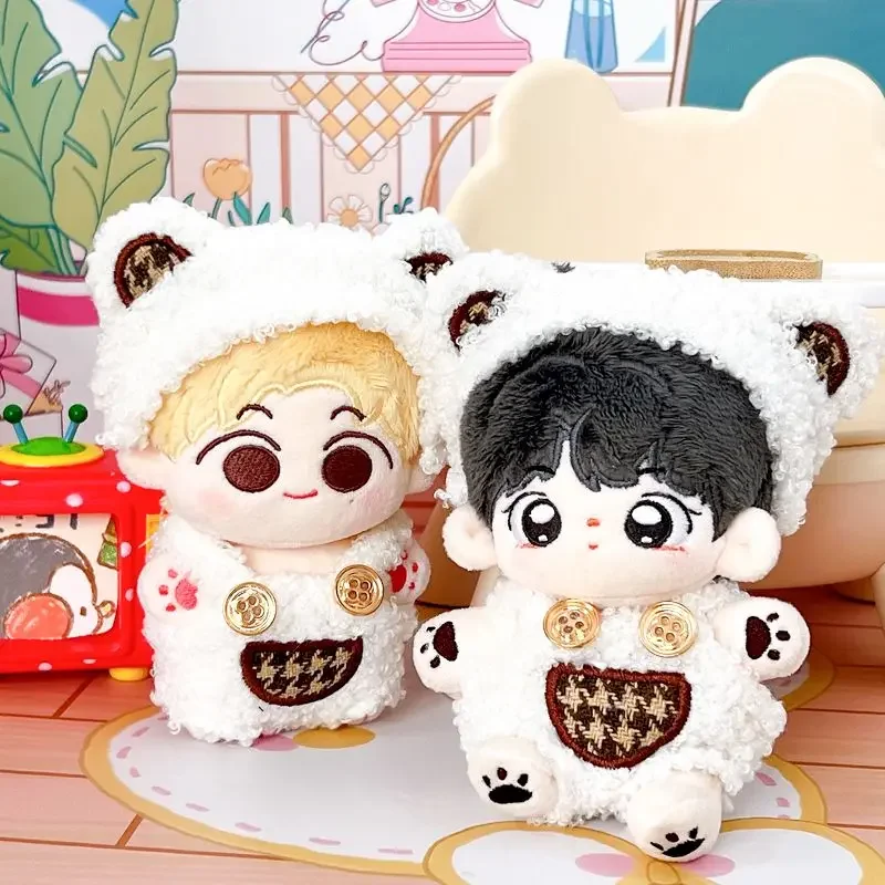 10cm baby clothes in stock, new cute teddy bear shoulder straps, jumpsuit changing 2