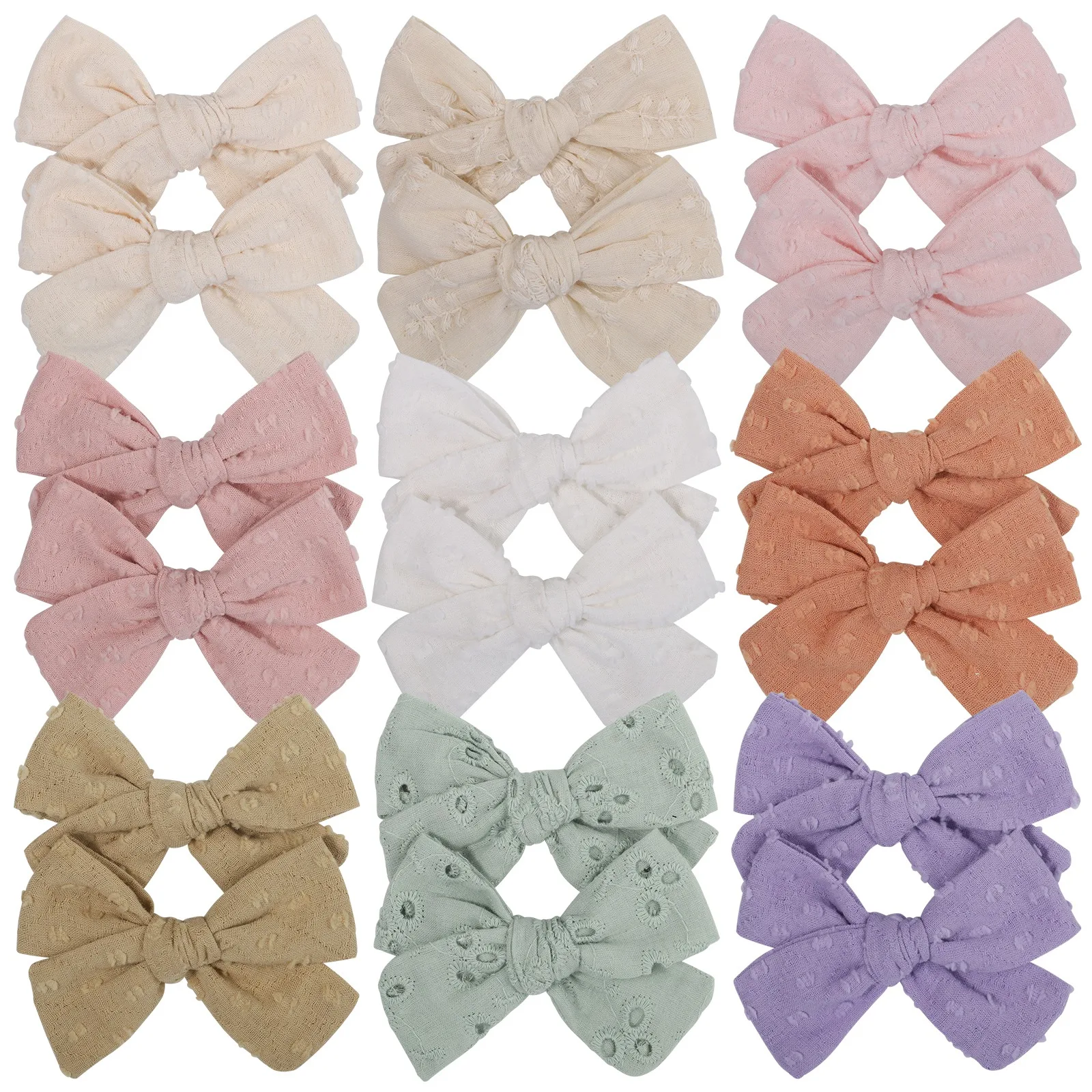 2Pcs/Set Flower Print Kids Bows Hair Clips for Cute Baby Girls Sweet Cotton Bowknot Hairpins Barrettes Headwear Hair Accessories 2pcs set shining crystal hair clip for women elegant korean design snap barrette stick hairpin hair styling accessories