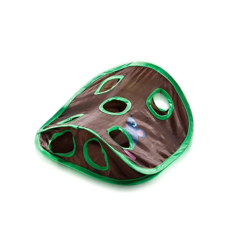 Cat Toys Cat Mice Game Intelligence Toy Bell Tent With 9 Hole Cats Playing Tunnel Foldable