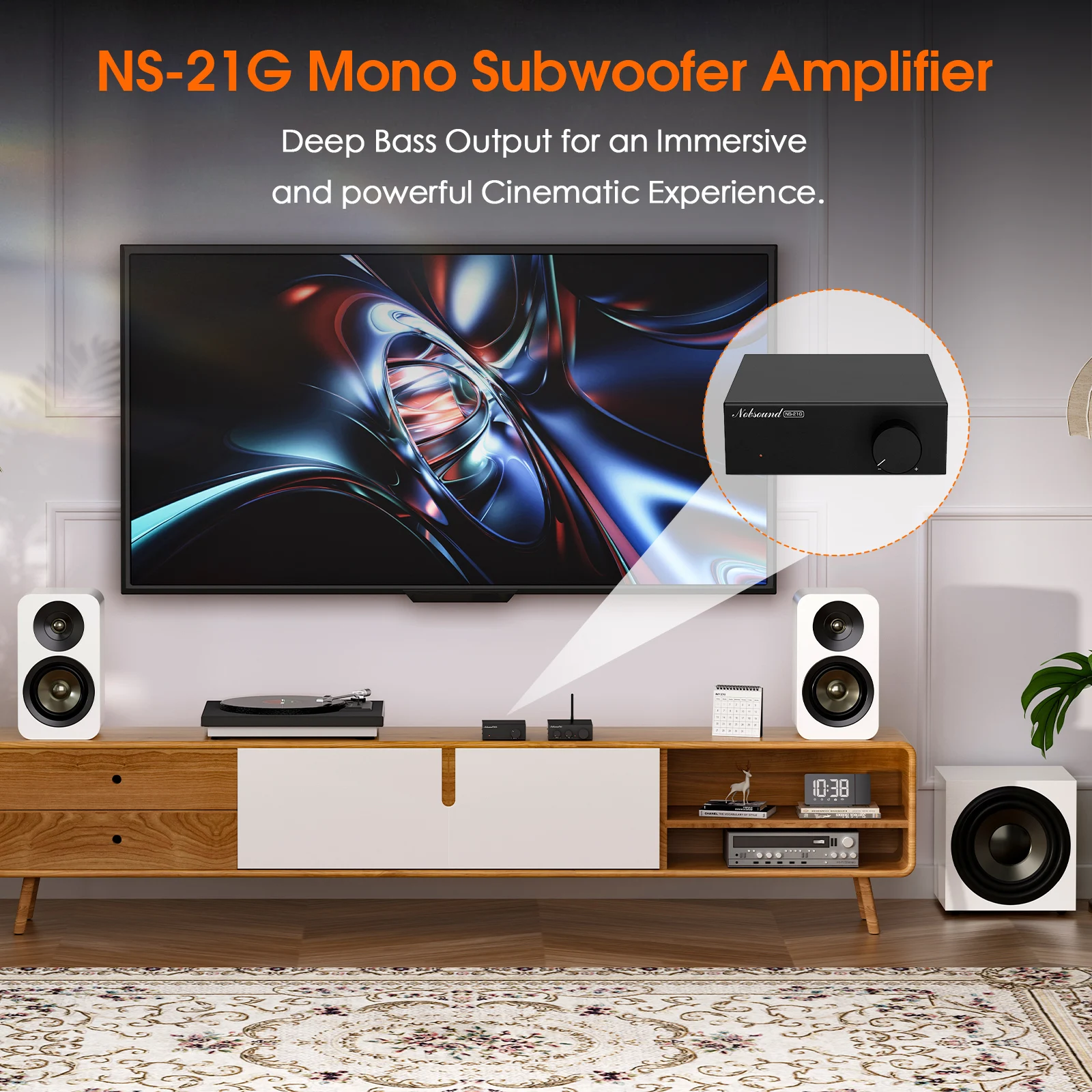 Nobsound NS-21G ミニ100Wサブウーファーアンプ デジタルモノラル