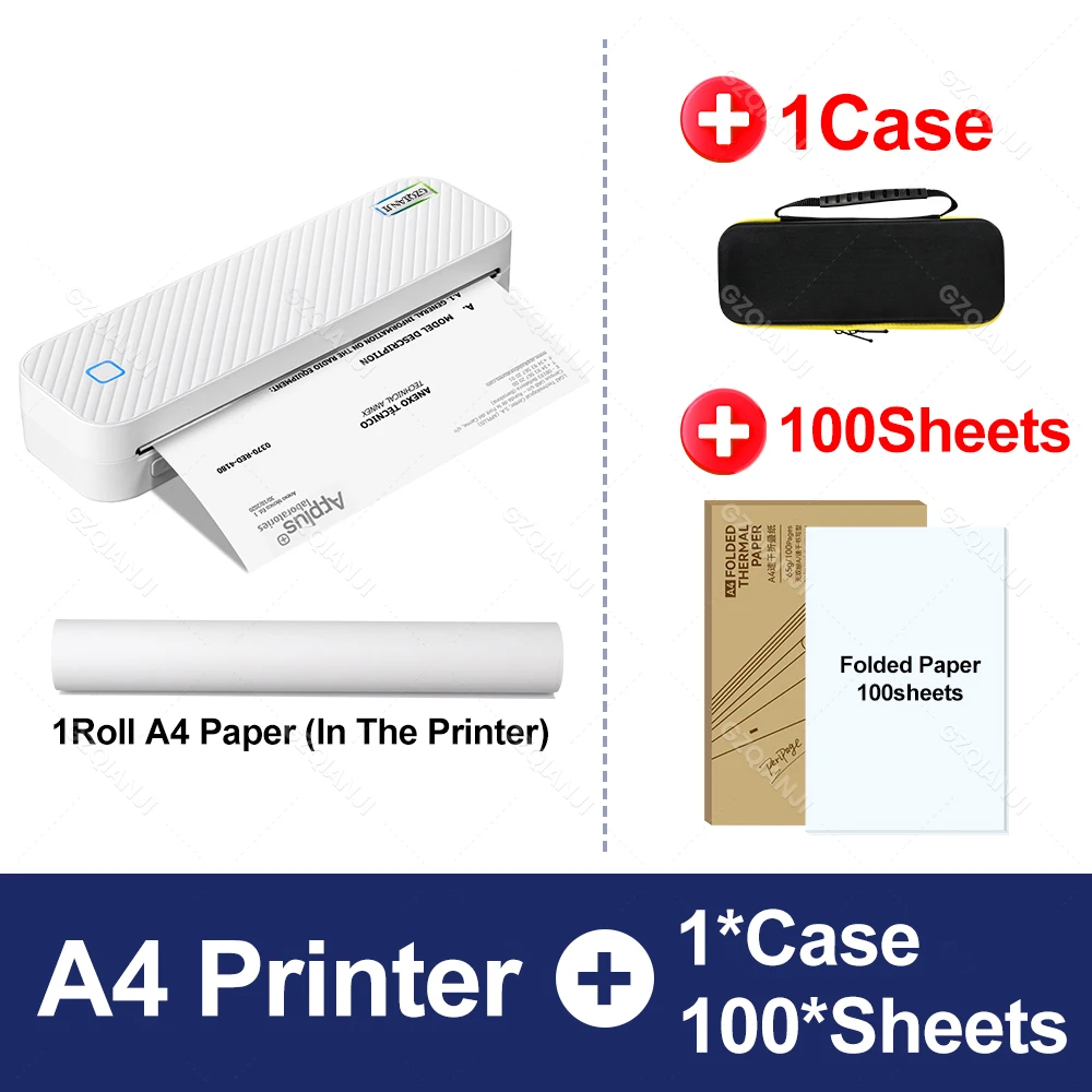 Phomemo M834 Portable Printer, Thermal Printers A4 Compatible