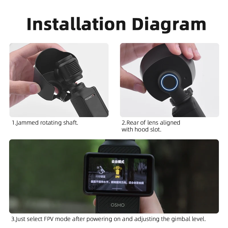 Pare-soleil DJI Osmo Pocket 3 Anti-éblouissement Protection Objectif