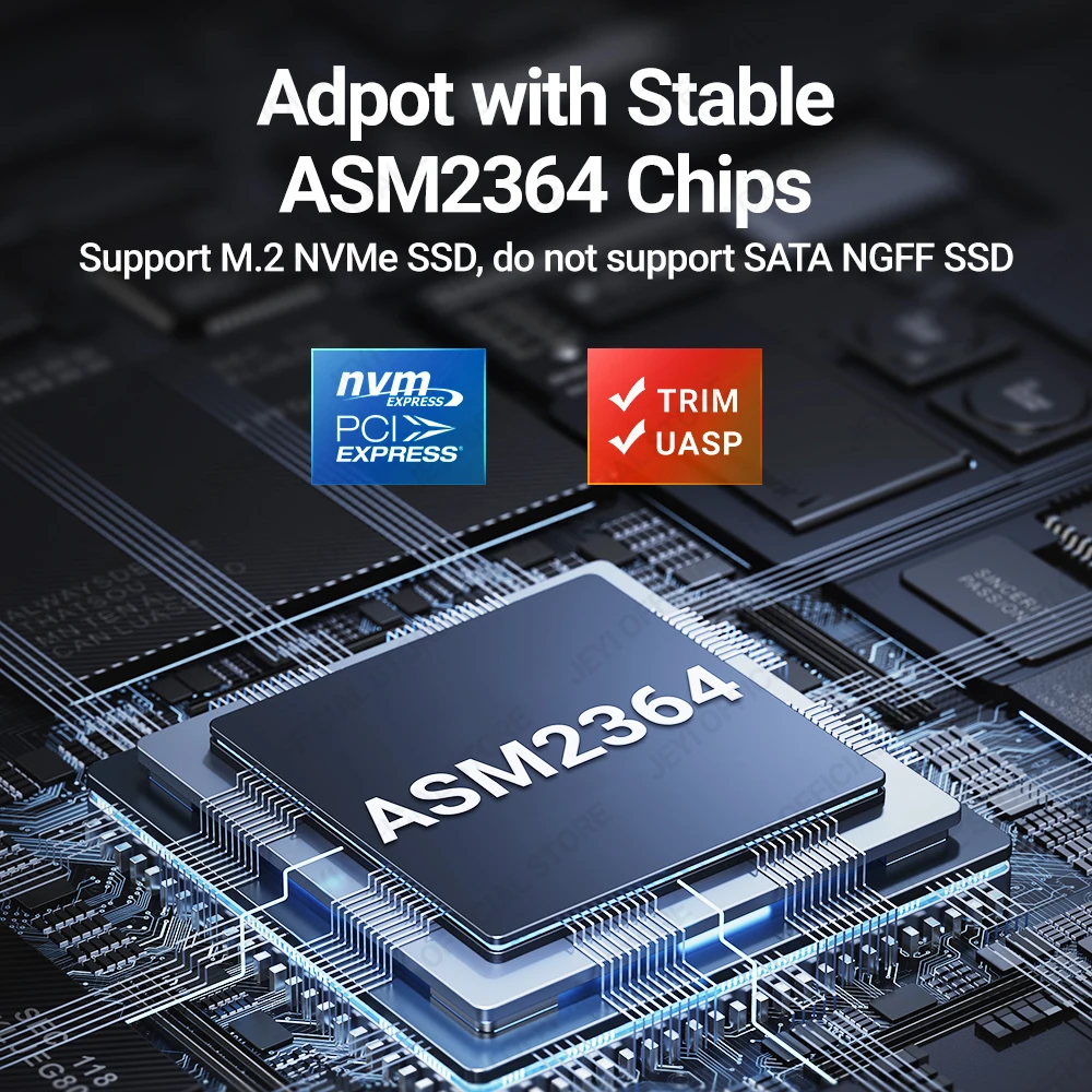 Nvme Gabinete Ssd com Capa Protetora de Silicone Usb c 3.2 Gen2 x2 20gbps Estojo de Unidade de Estado Sólido Externo 20g Jeyi-m.2 - Imagem 5