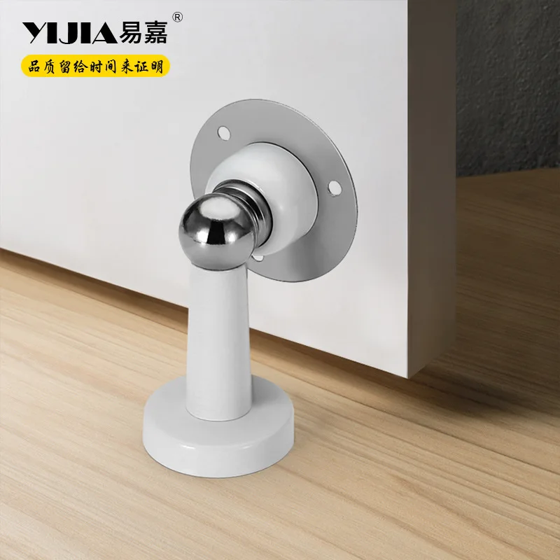 Stainless Steel Magnetic Doorstop Non-Punch Wind-Proof Door Stopper Wall Mounted Floor Mounted Door Holder Hardware