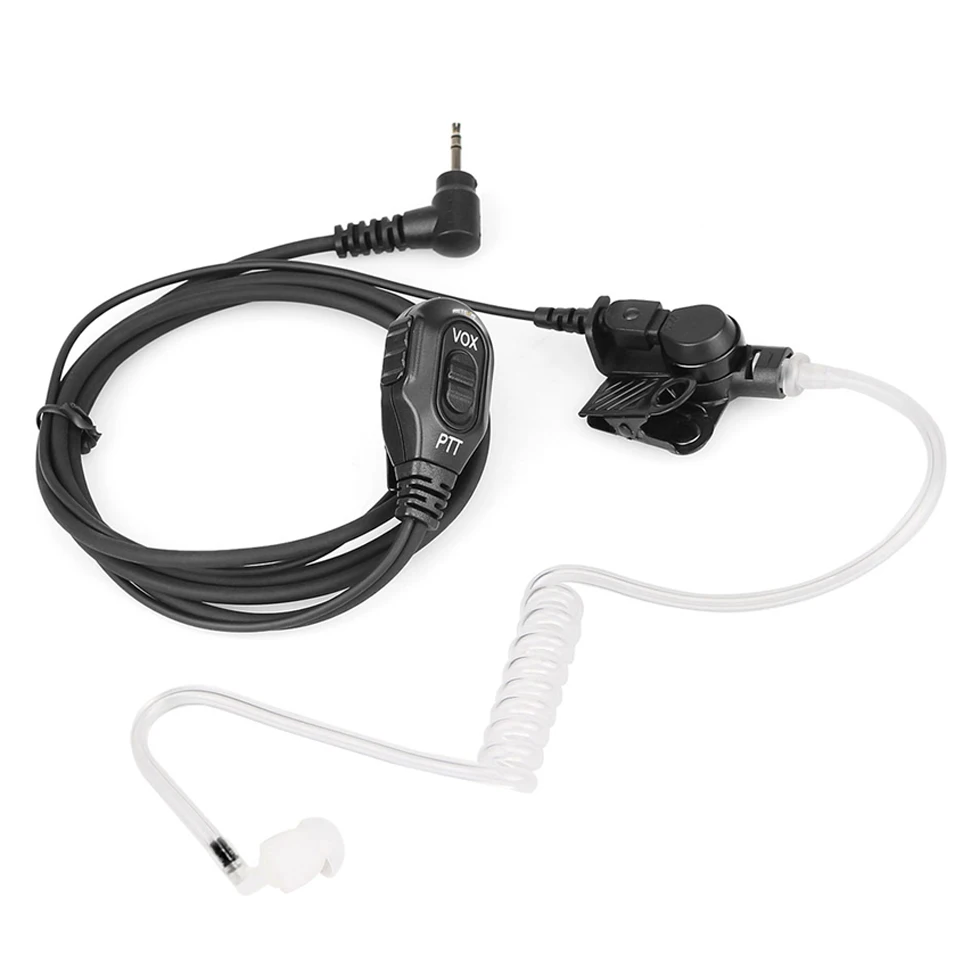 EA101M RT45 Walkie Talkie Headset 2pcs 1Pin Air Acoustic Tube Radio Earpiece VOX