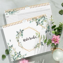 Habit Tracker Calendar with To - Do List Planner - Spiral Bound Daily, Weekly, and Monthly Journal and Goal Board (Green)