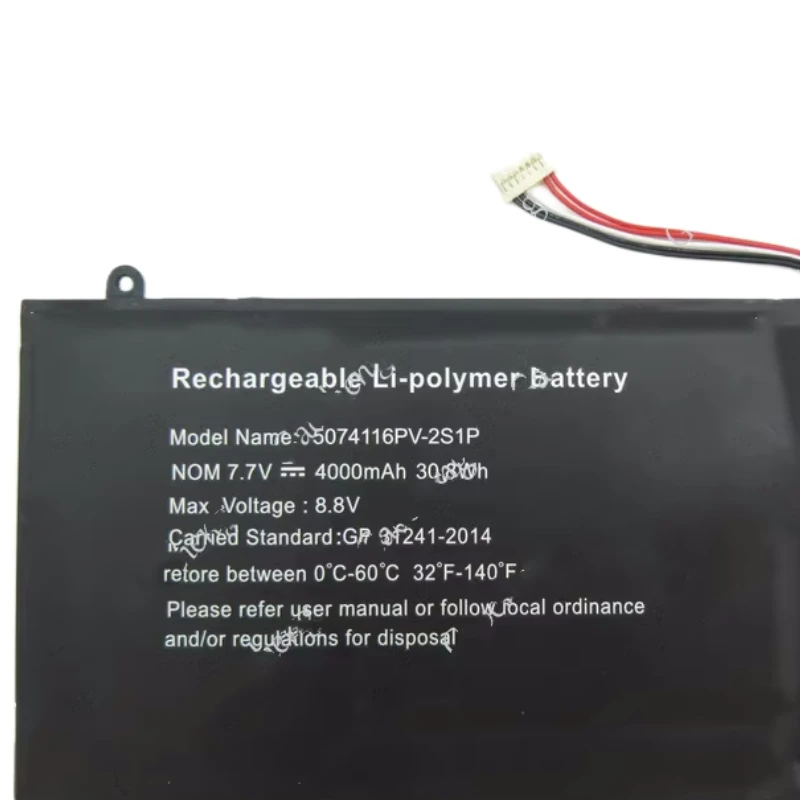 Bateria de Substituição para Netbook Tablet pc 5074116pv2s1p 7.7v 30.8wh 4000mah 7.6v 38wh 5000mah A22b07914 Novo - Imagem 5