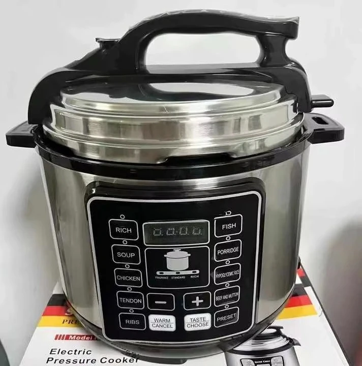 Гарячий продаж 11 попередньо встановлених меню Електрична пароварка 6 л Цифрова розумна рисоварка під тиском Заводська ціна Нержавіюча сталь Алюміній