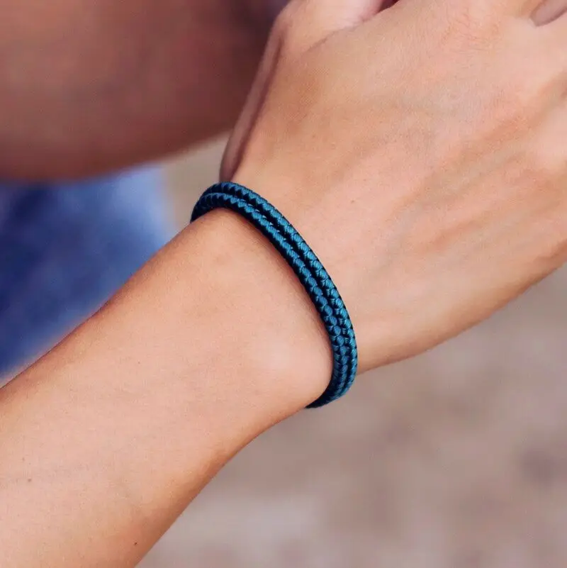 Stainless Steel Magnetic Rope Bracelet for Men