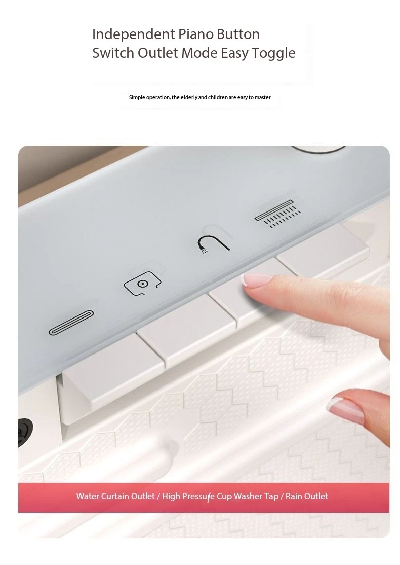Description Picture 4 of itemWhite Cocina Waterfall Kitchen Sink Honeycomb Large Digitial Display Stainless Steel Drainage left right 5mm Panel