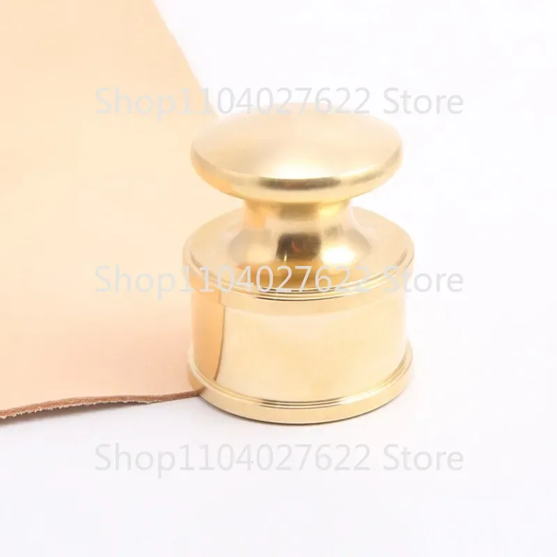 1pc Leather Hand Pressed Town Pure Copper Stainless Steel Solid Brass 1kg Heavy Duty Craft Skinned Carving Tool Pressing DIY