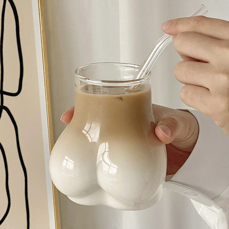 Creative Pomegranate Shape Cocktail Bubble Tea Glass Transparent Glasses Drinking Wine Goblet Juice Ice Coffee Cup 4 Styles 1Pc