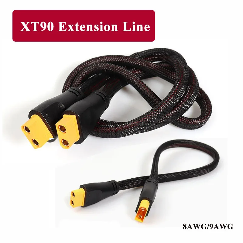 Câble Batterie RC XT60 Mâle-Femelle 8/9AWG 0.5/1M Lot 20-79 Pièces