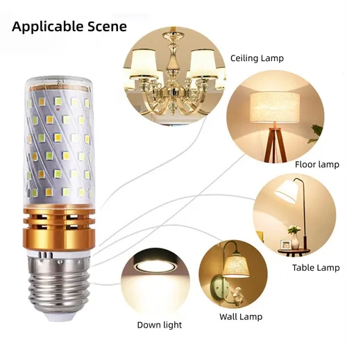 LED 캔들 홀더 전구, E27, E14, 12W, 16W, SMD2835, 220V, 230v, 에너지 절약, 따뜻한 흰색, 3000K, 차가운 흰색, 6500K, LED 옥수수 조명 4