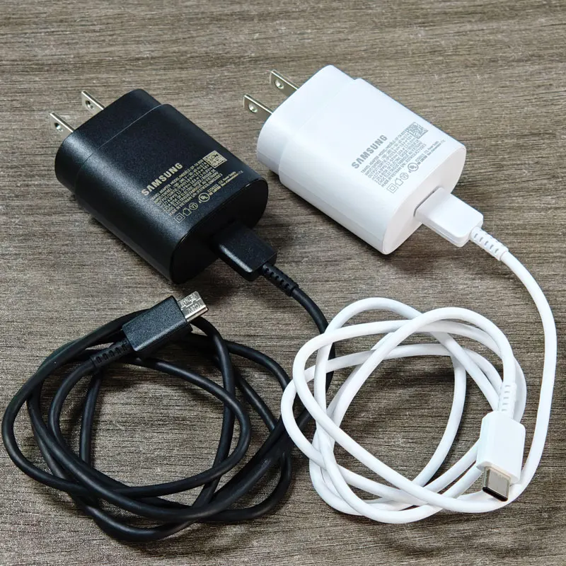 For Samsung A17 A16 A26 A36 A56 A55 A35 25w US Plug Charger Super Fast Charge Adapter For Galaxy S25 S24 S23 S22 S21 S20 FE A73