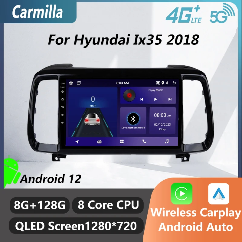2 Din Autoradio Per Hyundai Ix35 2018 Autoradio Stereo Wifi Carplay Navigazione Gps Lettore Video Multimediale Unità Principale