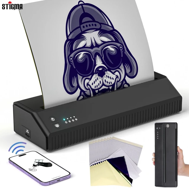 STIGMA stampante termica per tatuaggi stampante per Stencil stampante  Wireless Bluetooth USB Transfer Machine fogli di