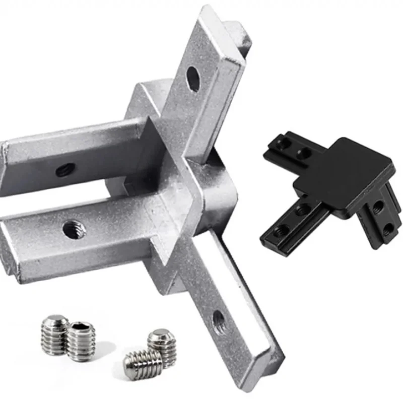 Aluminum Profile Connector Aluminum Profile Extrusion 3030 4040 Aluminum Three-dimensional Right-angled End Corner Connectors Bracket with Screws Match Use Profile
