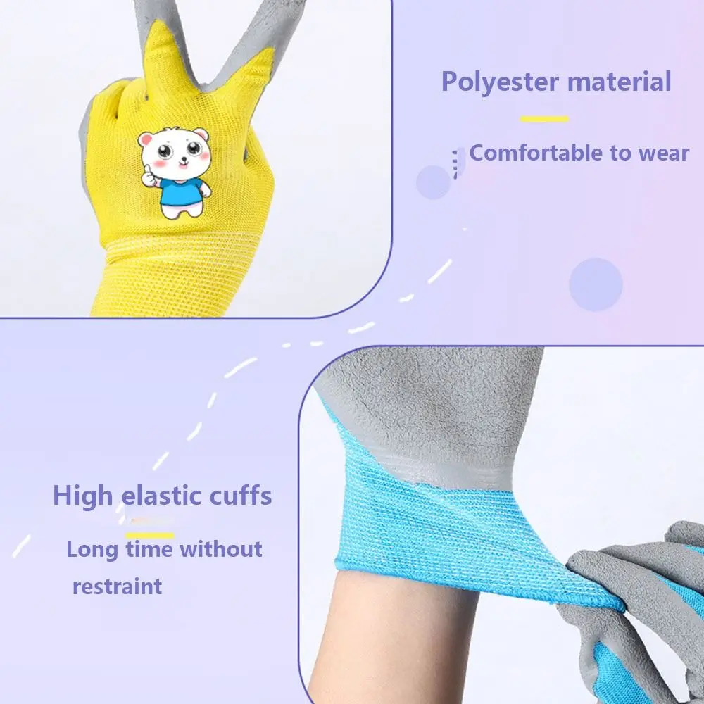 Description Picture 6 of itemWaterproof Kid Gardening Gloves Breathable Safety Garden Work Gloves Animal Pattern Non-Slip Children Protective Glove Children