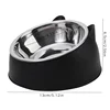 100ML Cat Dog Bowl 15 Degrees Raised Non Slip Puppy Base Cat Food Drinking Water Feeder Tilt Safeguard Neck Pet Bowl Accessories 3