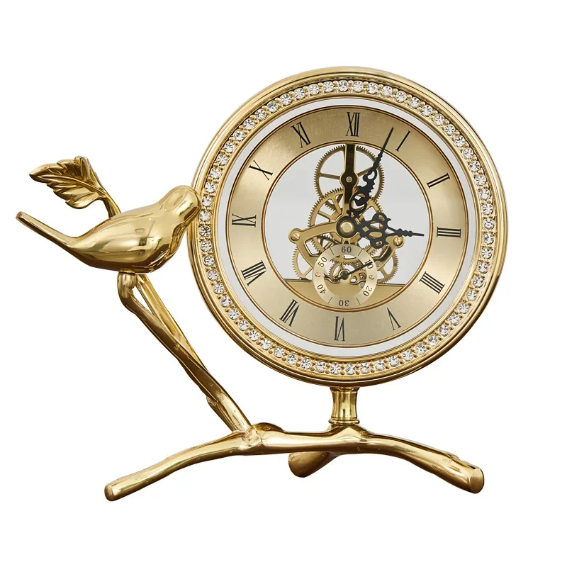 

Light Luxury Creative Fashion Pure Copper Clock for Home Decoration Retro Crafts