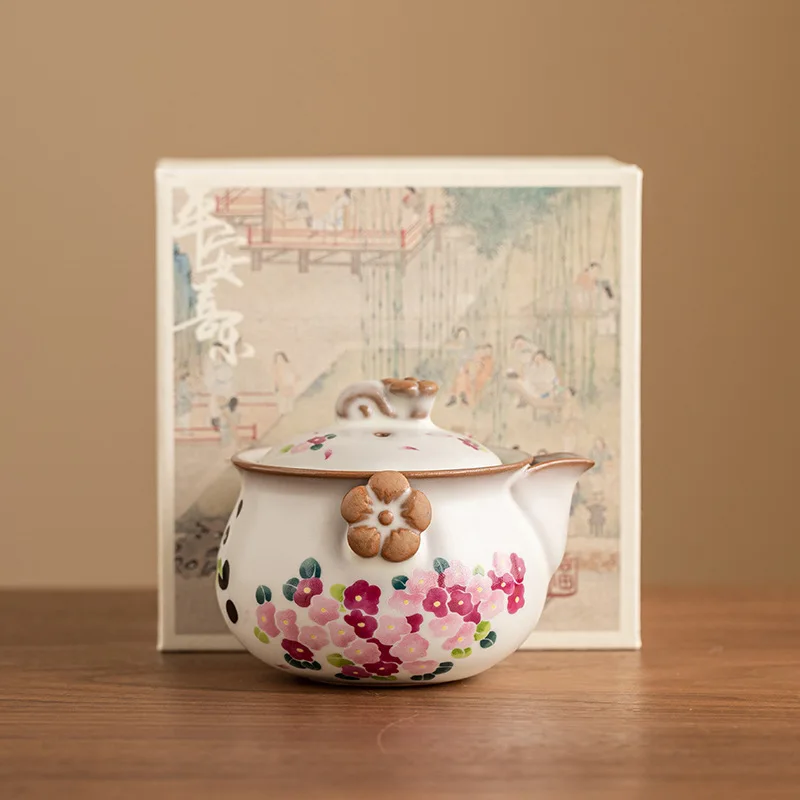 Floral Ceramic Teapot - إبريق شاي سيراميك بنقشة زه...