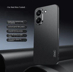 Electroplated Carbon Fiber Texture Anti - Fingerprint Drop - Resistant Phone Case - POCO X8 ProMax (Black)