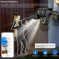 15MP trois écrans WiFi caméra IP sans fil extérieur trois objectifs PTZ 2 voies Audio humain suivi automatique caméra de Surveillance Tuya APP 5