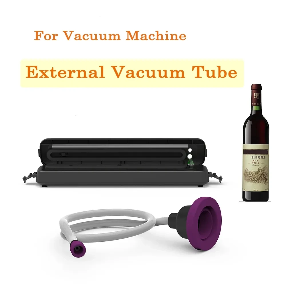 SiliconeVacuumSealerTubeHoseAttachmentwithAdapterConnectorfor