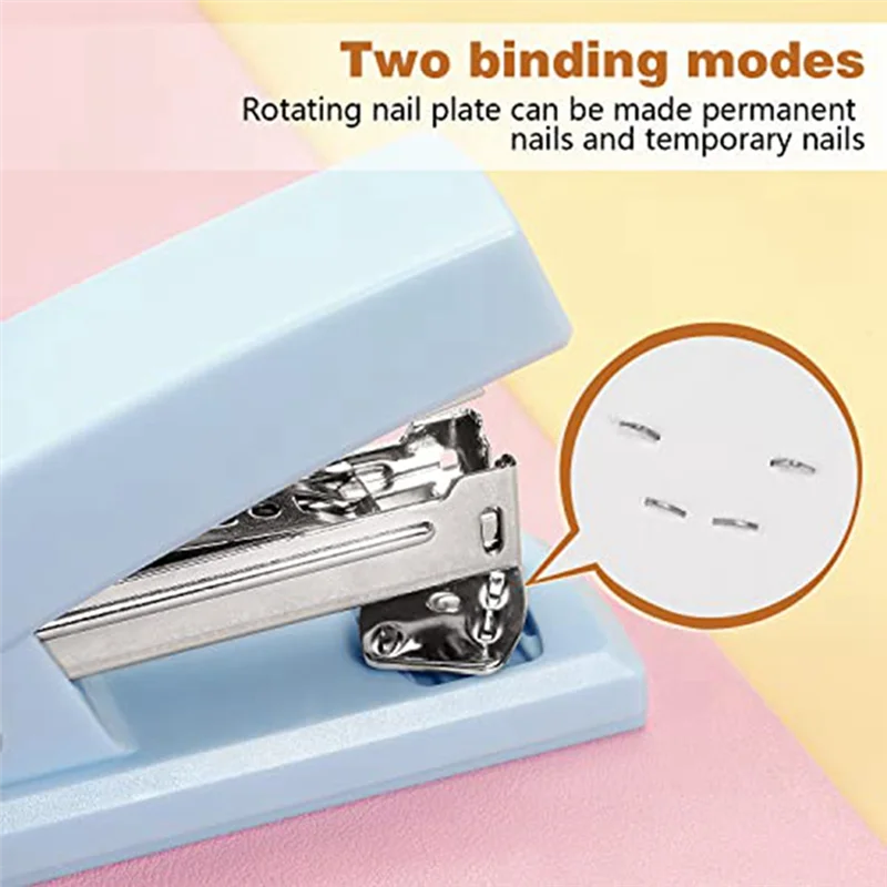 책상용 1 PCS 스테이플러 사무실 스테이플러 휴대용 내구성 스테이플러 사무용품 (핑크색)