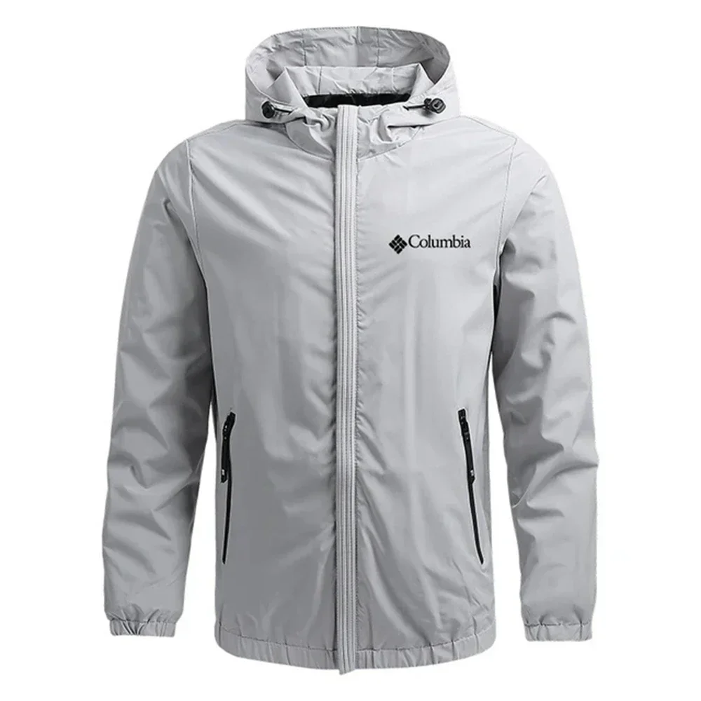 

2023 New Columbia Men's Sprint Jacket Lightweight Coat Camping Mountaineering Fashion Hooded Jacket Windproof Coat