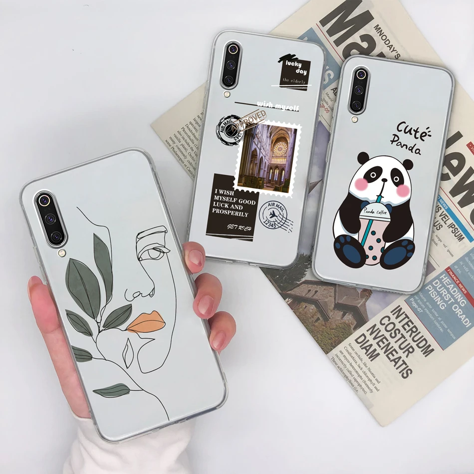 Gradient Color Clear Back Cover Soft Slim Phone Case Housing