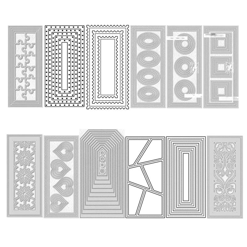 

Metal Cutting Dies is Applicable To Christmas DIY Scrapbook Album 3D Greeting Card Making Rectangular Frame Template 2022 New