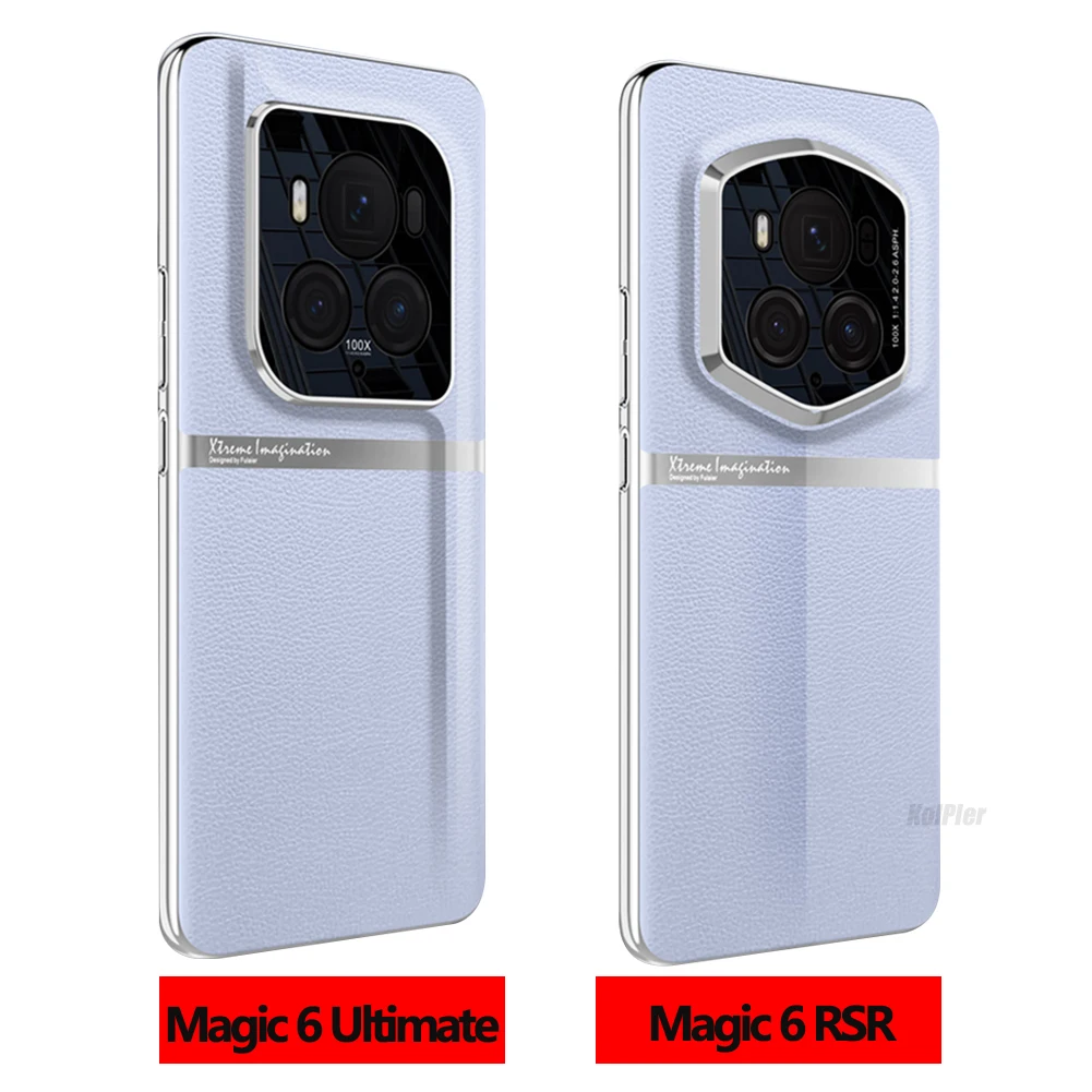 Leather Hard Shockproof Case with Lens Protection & Plating Finish